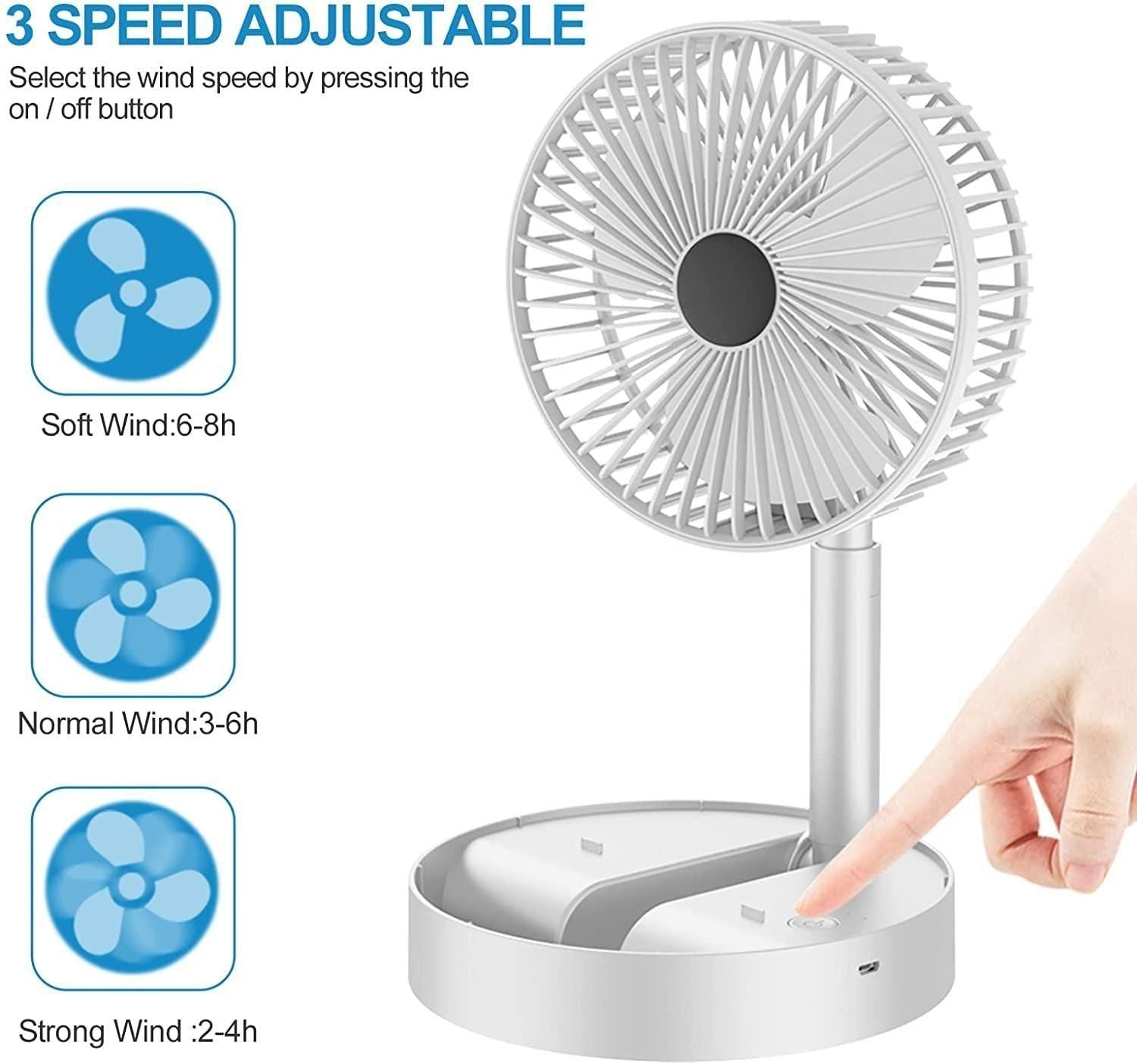 Portable Rechargeable Table Fan for Desk