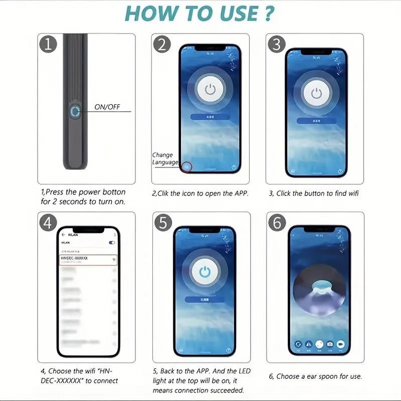 WiFi Ear Wax Cleaner Camera (iOS/Android)