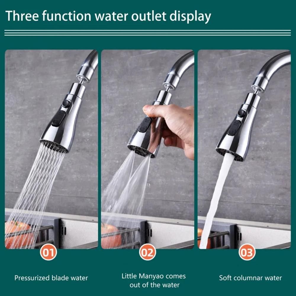 3-Mode Kitchen Sink Faucet, Easy Control