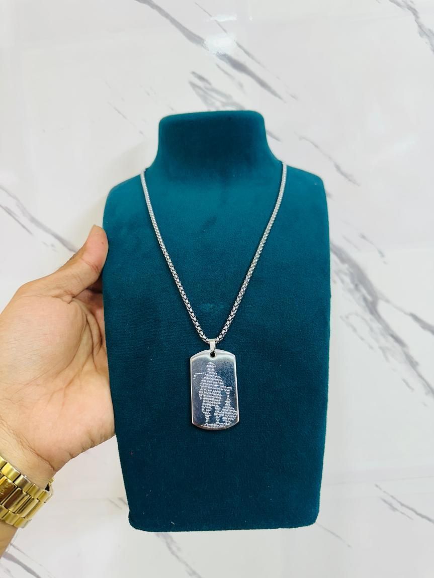 Hanuman Chalisha Pendant & Chain for Men