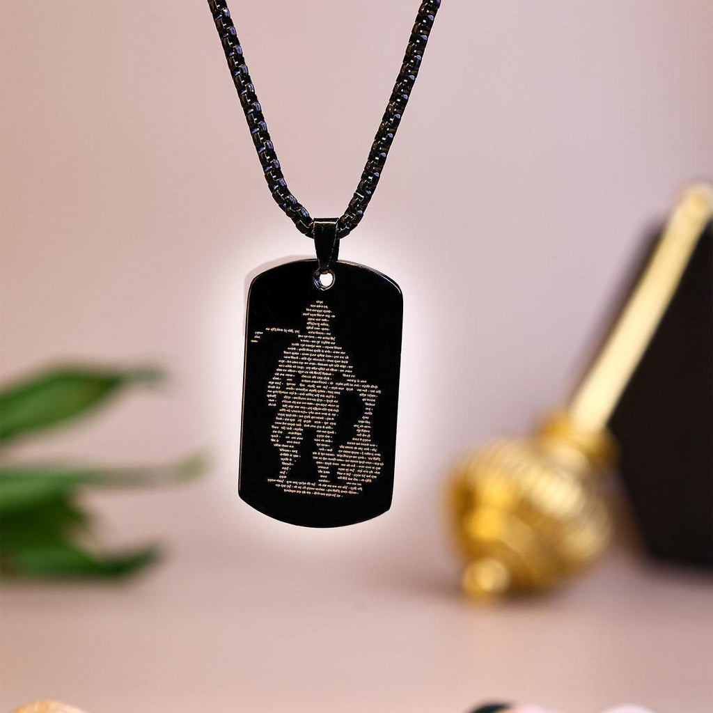 Hanuman Chalisha Pendant & Chain for Men
