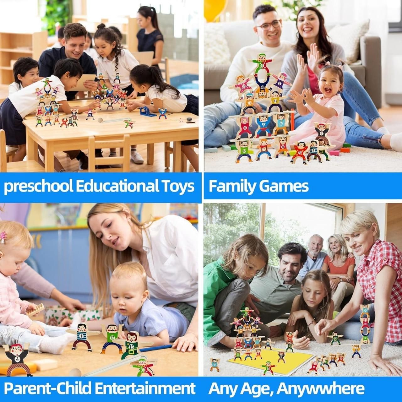 Hercules Wooden Jenga Toy: Balance Play