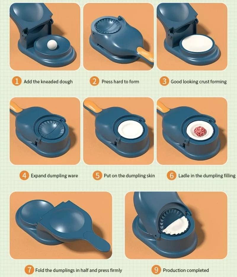 2-in-1 Dumpling Maker Press, Neat Seals