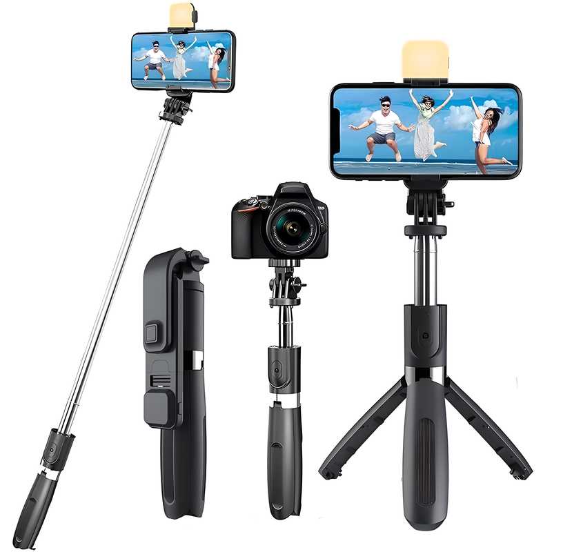 Selfie Stick Tripod + Bluetooth Remote