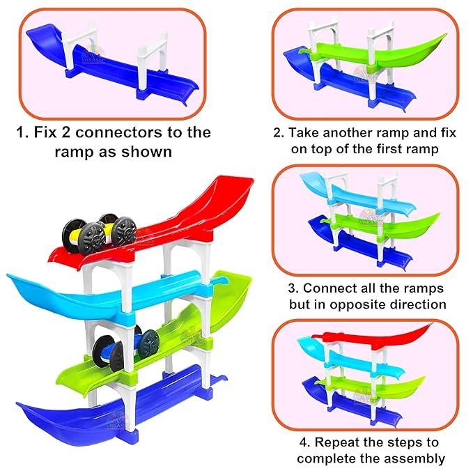 Ramp Racer Car Set, 4-Level Learning Fun