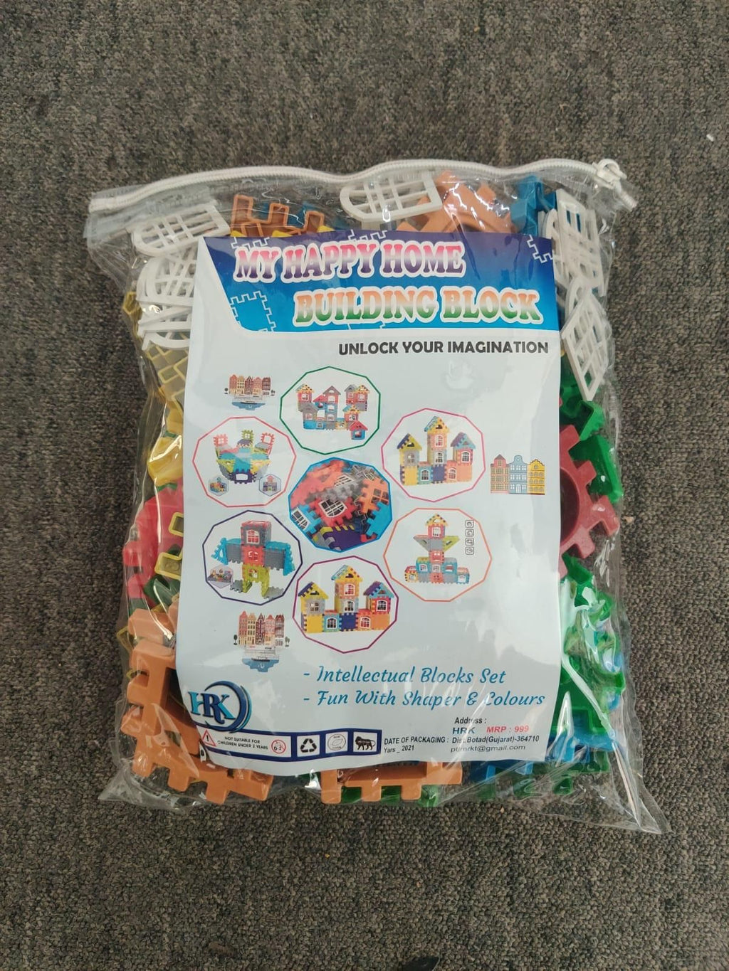 50-Piece House Building Blocks for Kids