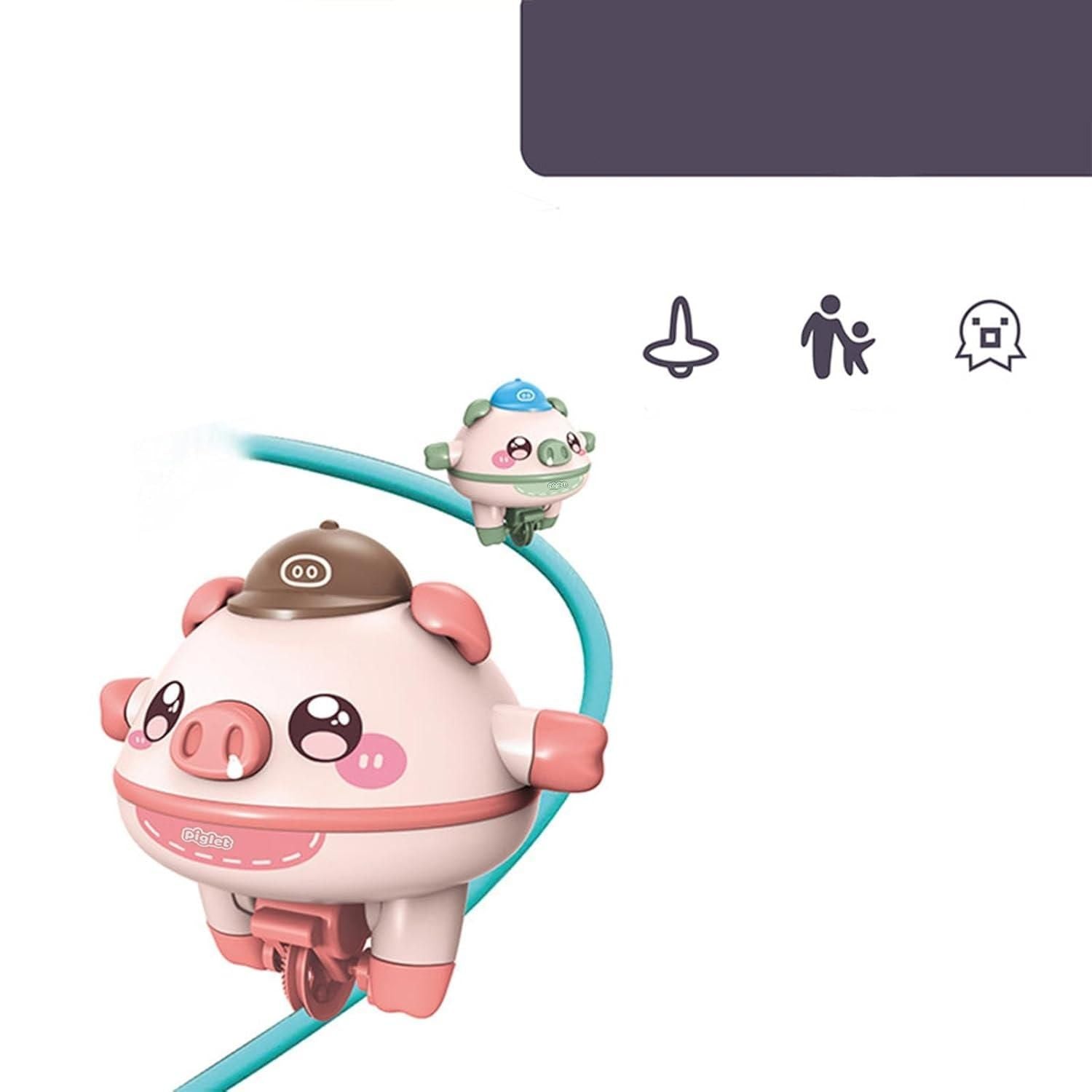 Tightrope Walking Tumbler Pig Toy