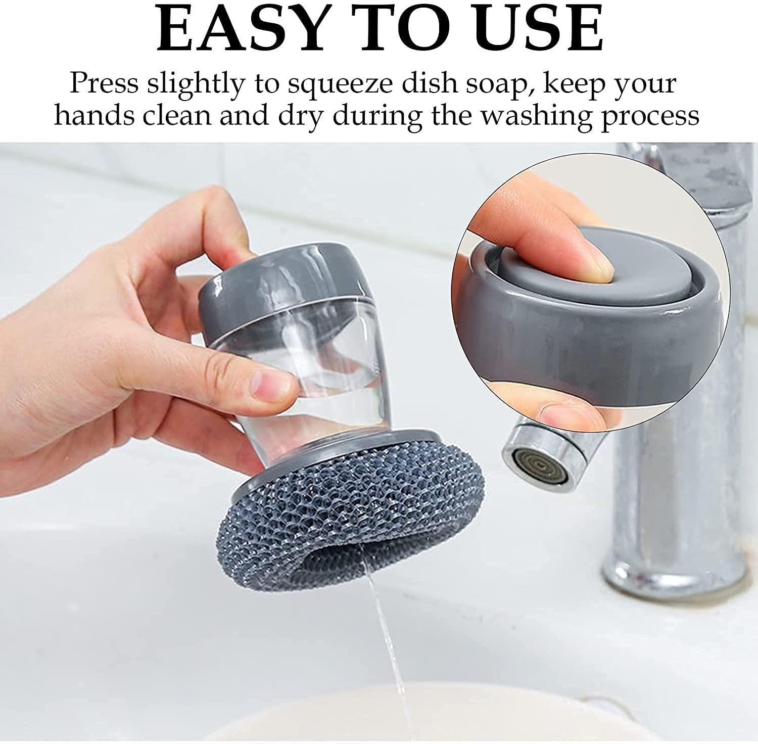 Kitchen Soap Dispensing Palm Brush (2)
