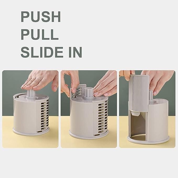 Manual Vegetable Grater & Rotary Slicer