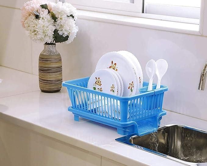 3-in-1 Dish Drainer Rack, Compact & Light