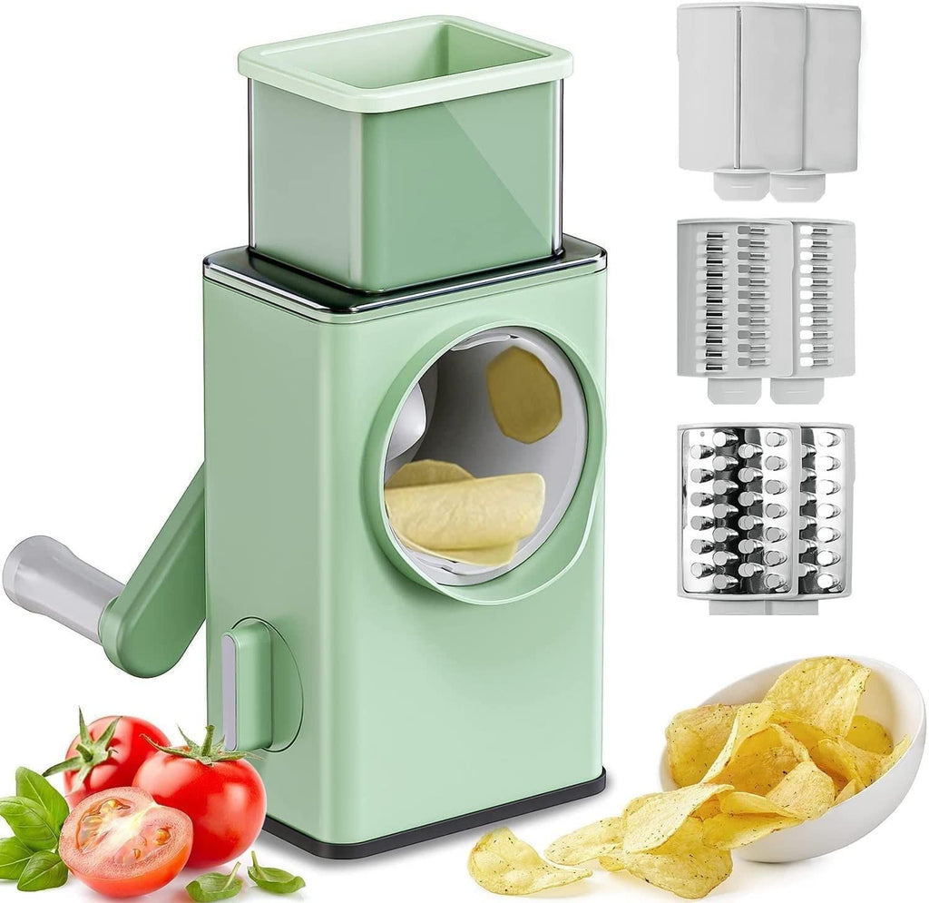 Manual Vegetable Grater & Rotary Slicer