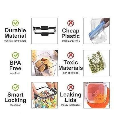 Airtight 400ml Kitchen Containers (4pk)