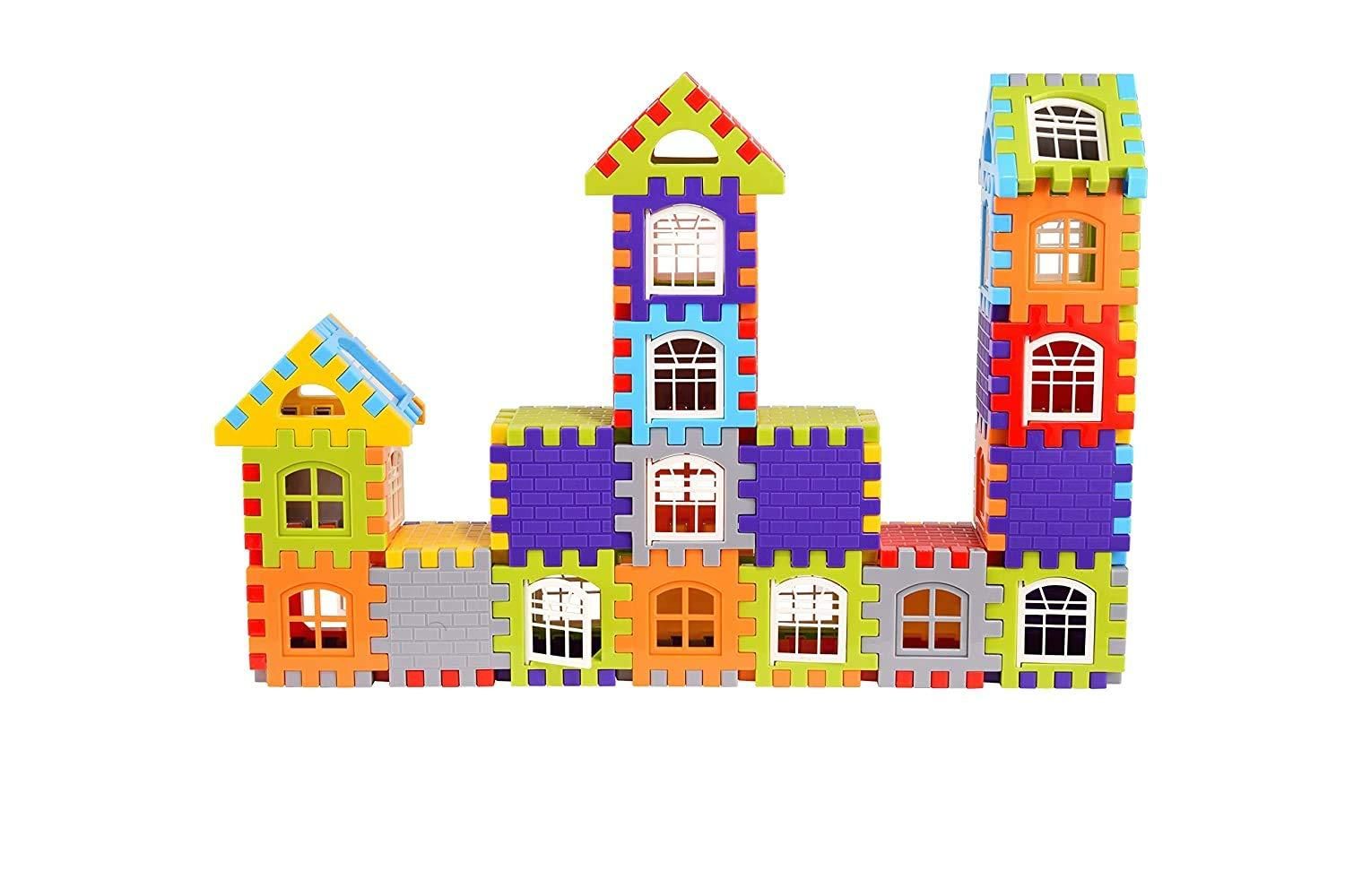 50-Piece House Building Blocks for Kids