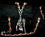 Rudraksha Shivji Pendant Chain, Silver