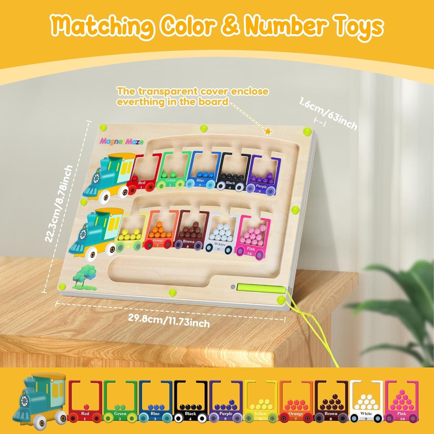Montessori Magnetic Color & Number Maze